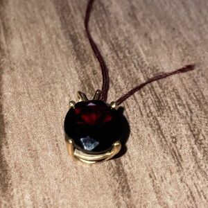 Garnet pendant set in gold